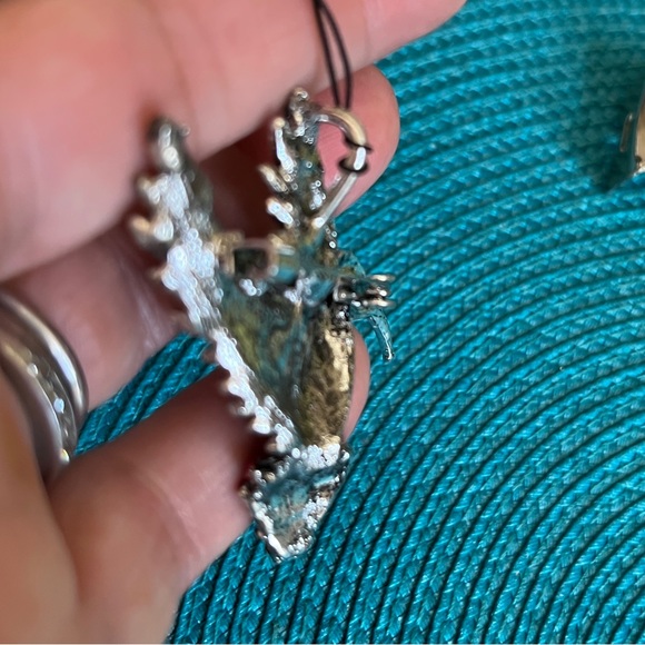 Rare! NWT Betsey Johnson Red Silver Rhinestone Hummingbird or Pendant - Picture 6 of 9